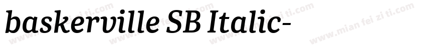 baskerville SB Italic字体转换
